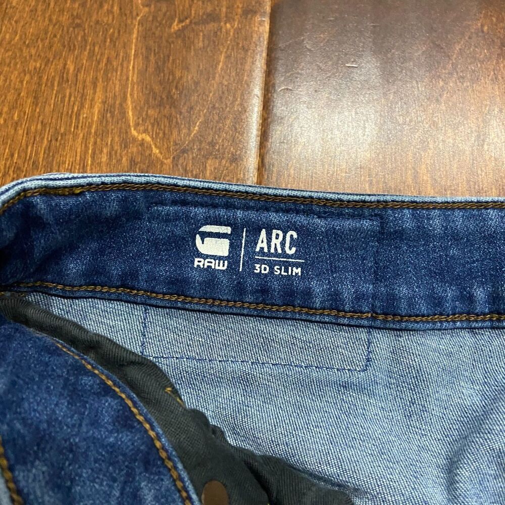 G-Star Raw 3D Slim Arc Cut Denim Stretch Blue Jeans Men's Size 30W x 30L - Picture 7 of 11